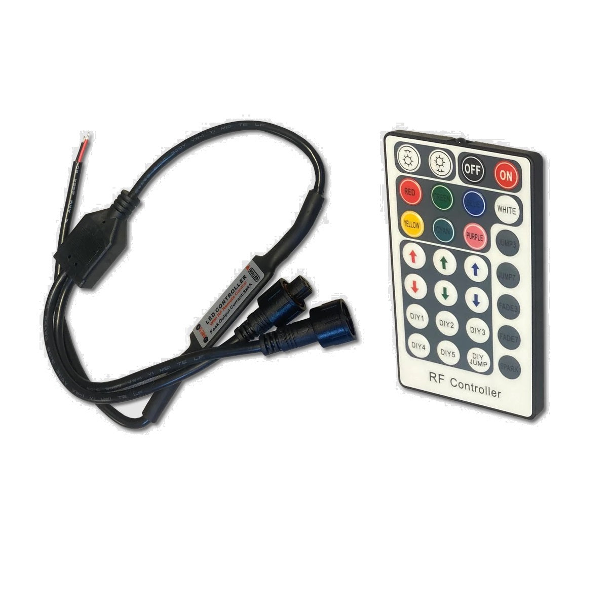 リバーブユニット　RGB仕様　Bluetooth接続　rca出力 RGBC-2RF : Dual Output RGB Controller W/ 28 Key Rf Wireless Remote
