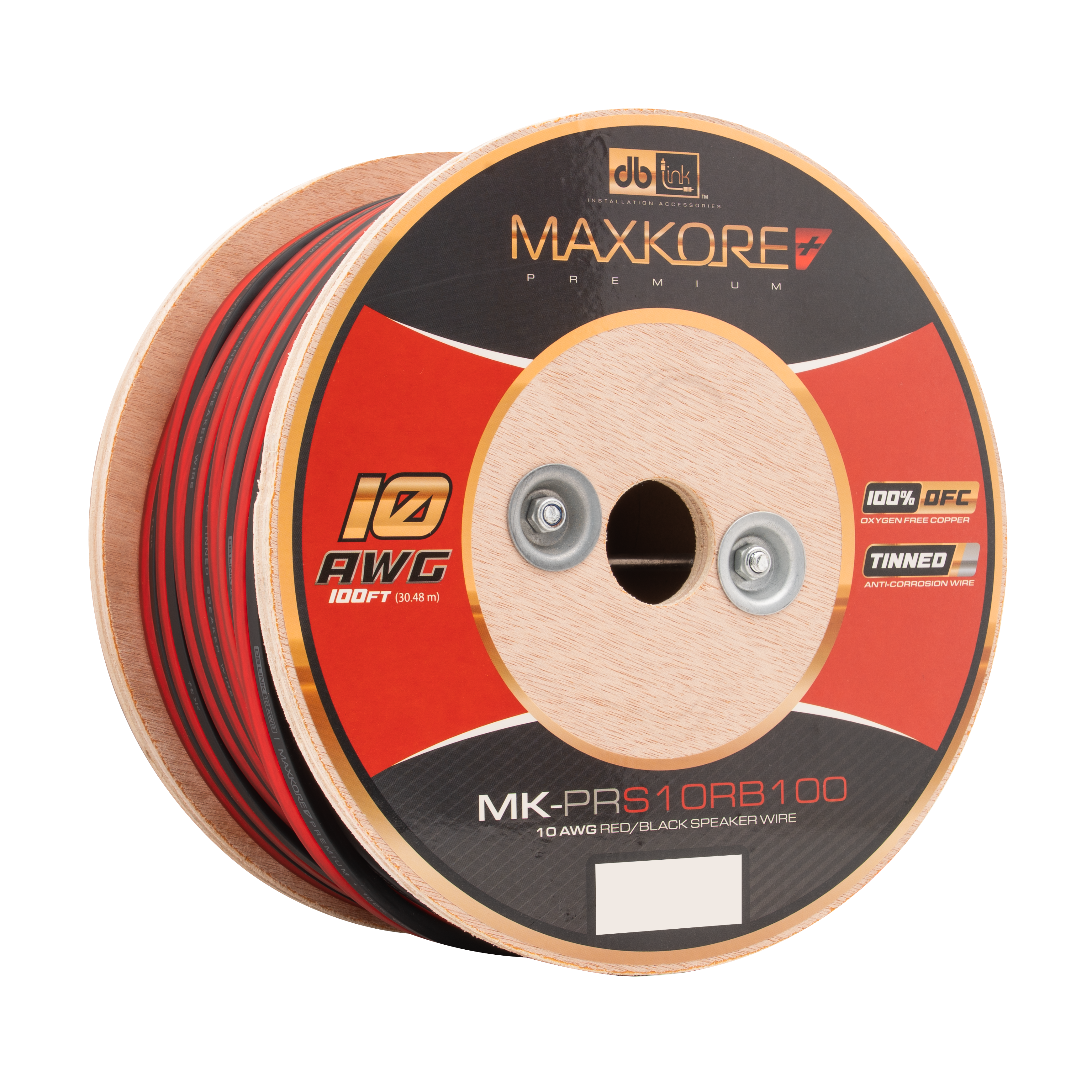 MK-PRS10RB100 : 100' 10 AWG Maxkore+ Premium Red/Black Speaker