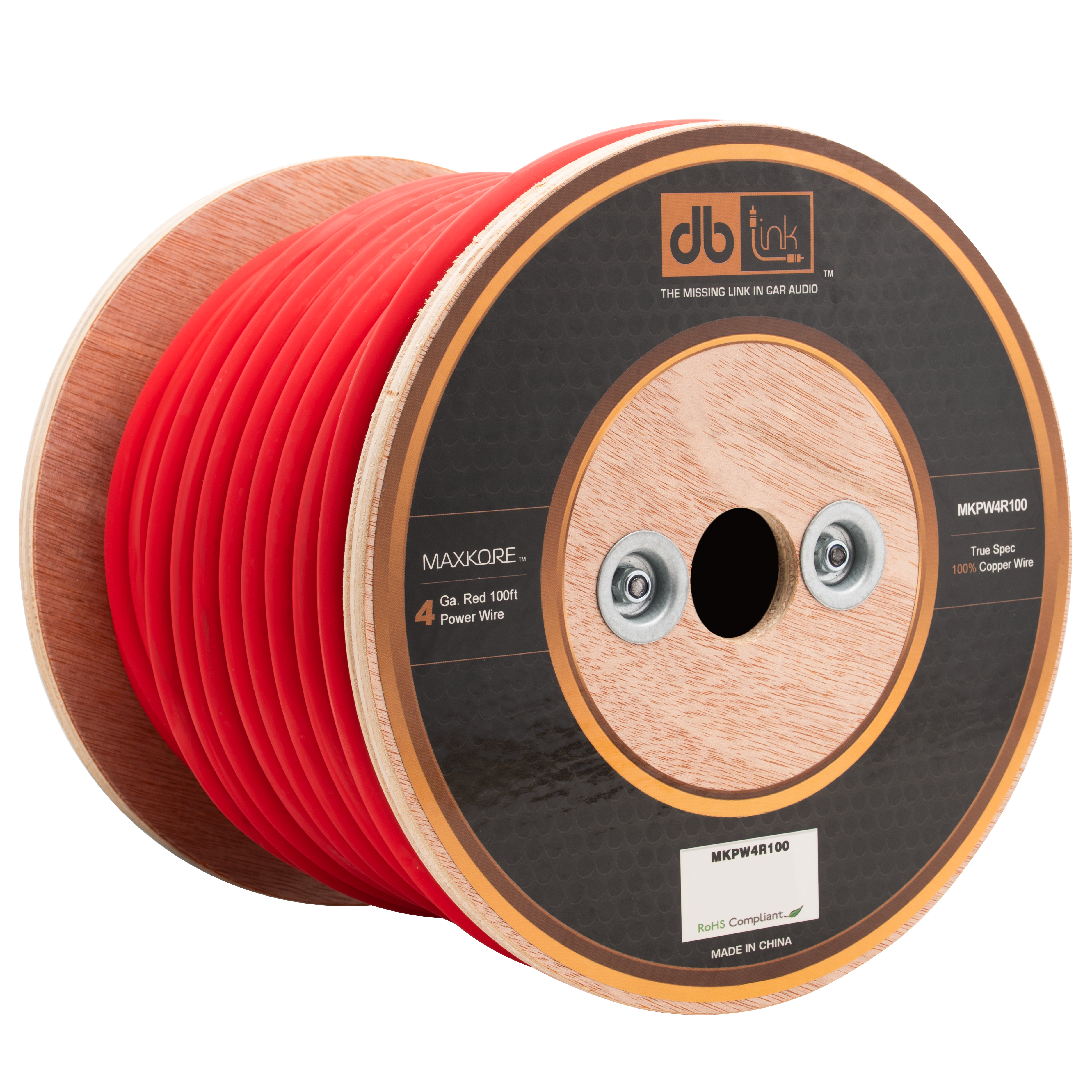 MKPW4R100 : 4 Gauge Red 100 ft. Maxkore Soft Touch Power Wire Roll