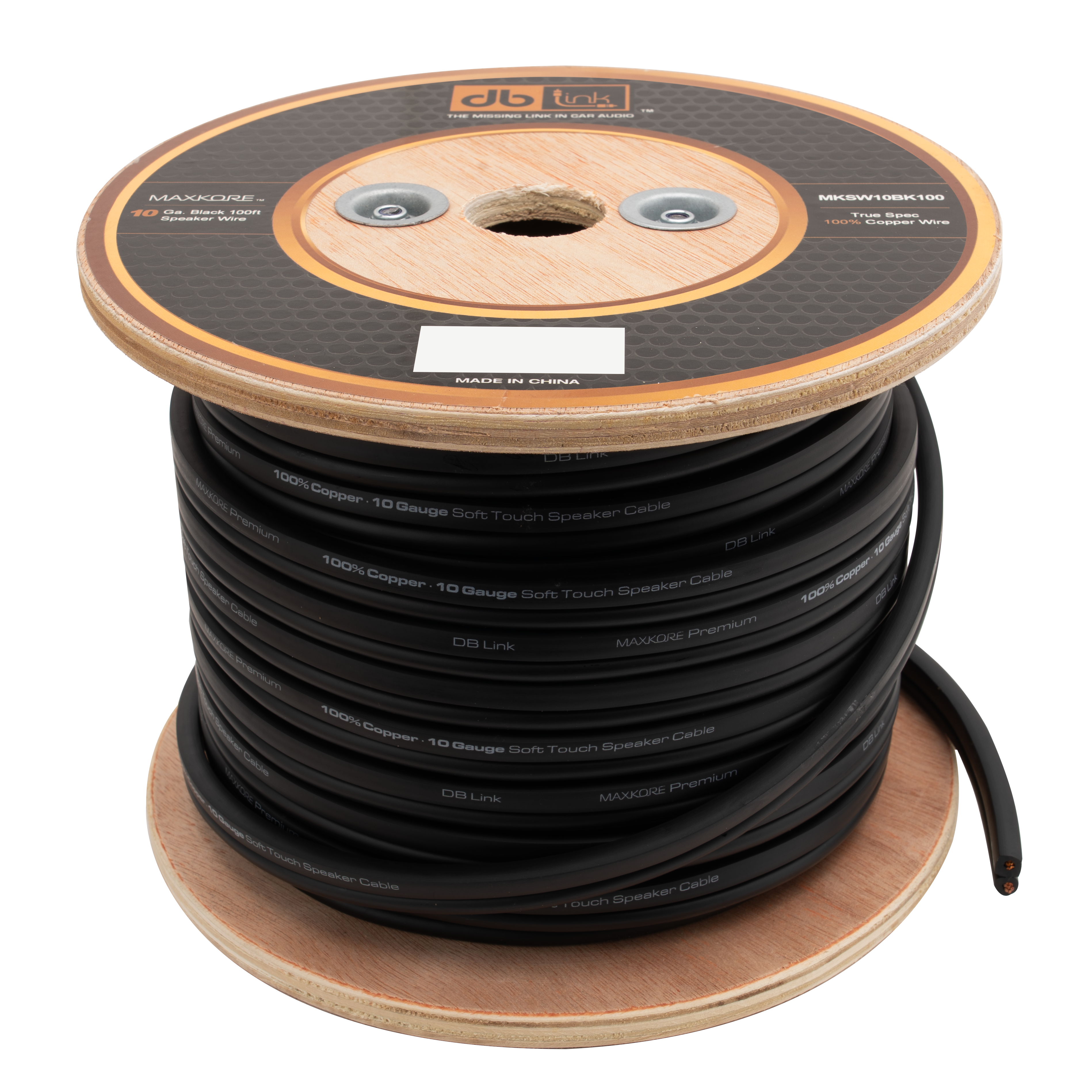 MKSW10BK100 : 10 Gauge Black 250 ft. Maxkore Soft Touch Speaker