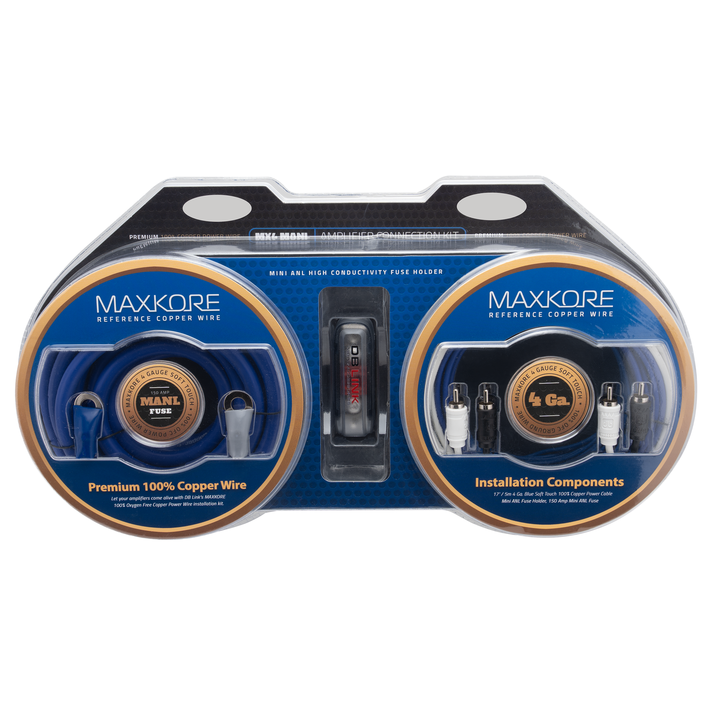 MX4MANL : 4 Gauge Maxkore 100% Copper Mini ANL Amplifier Wiring