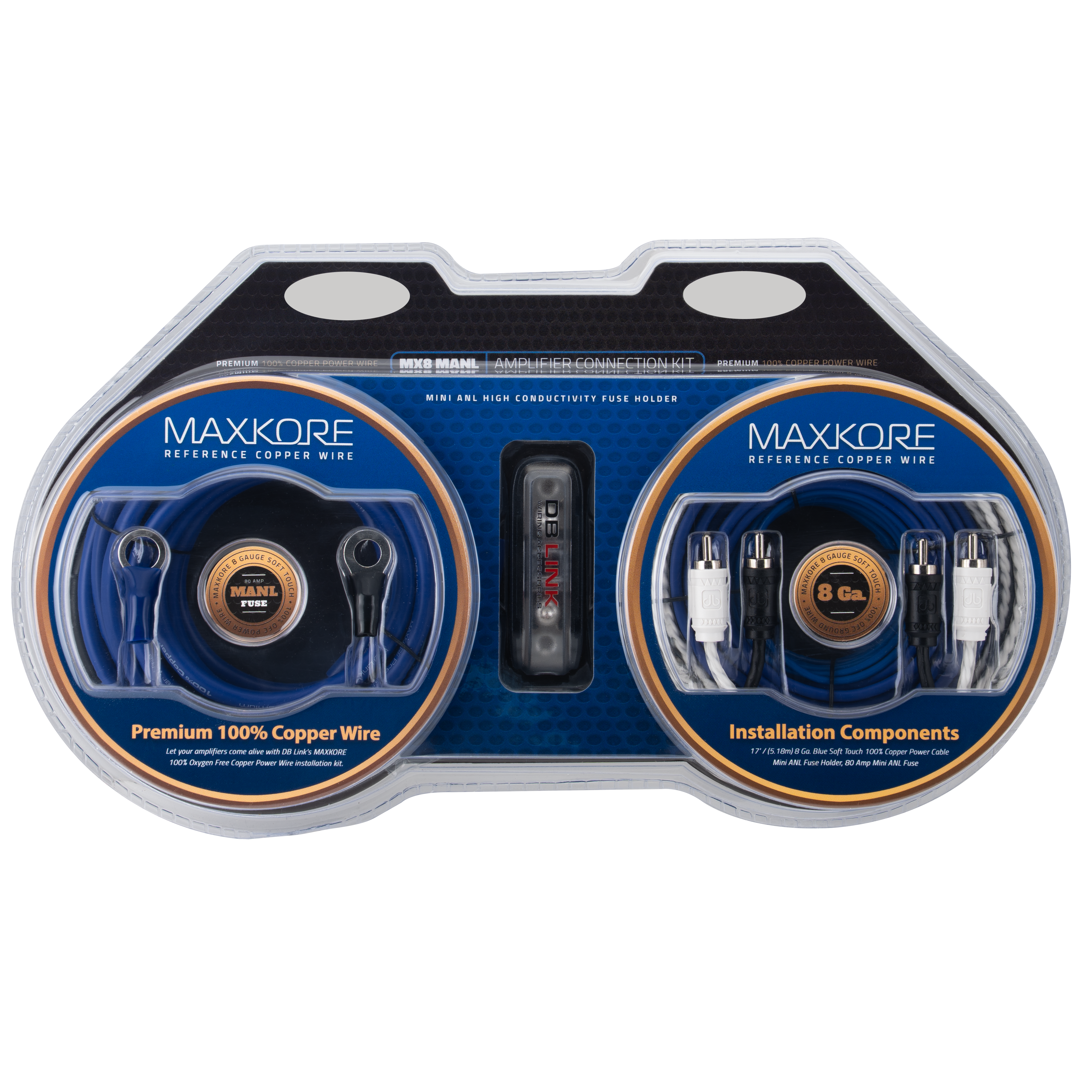 MX8MANL : 8 Gauge Maxkore 100% Copper Mini ANL Amplifier Wiring