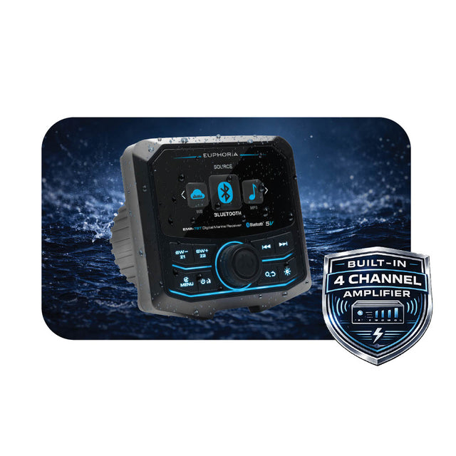 EMR-7BT : Full Color LCD Digital Marine Receiver / 5 Volts / Bluetooth