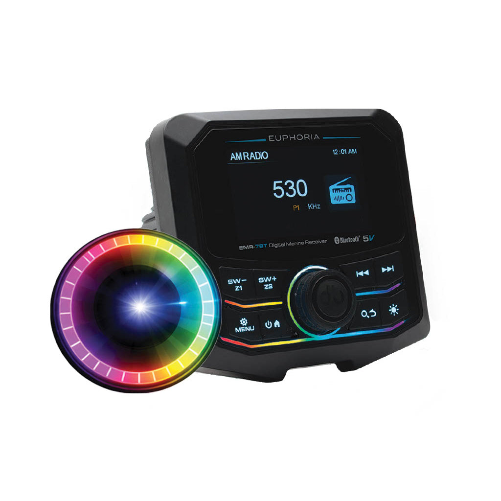 EMR-7BT : Full Color LCD Digital Marine Receiver / 5 Volts / Bluetooth