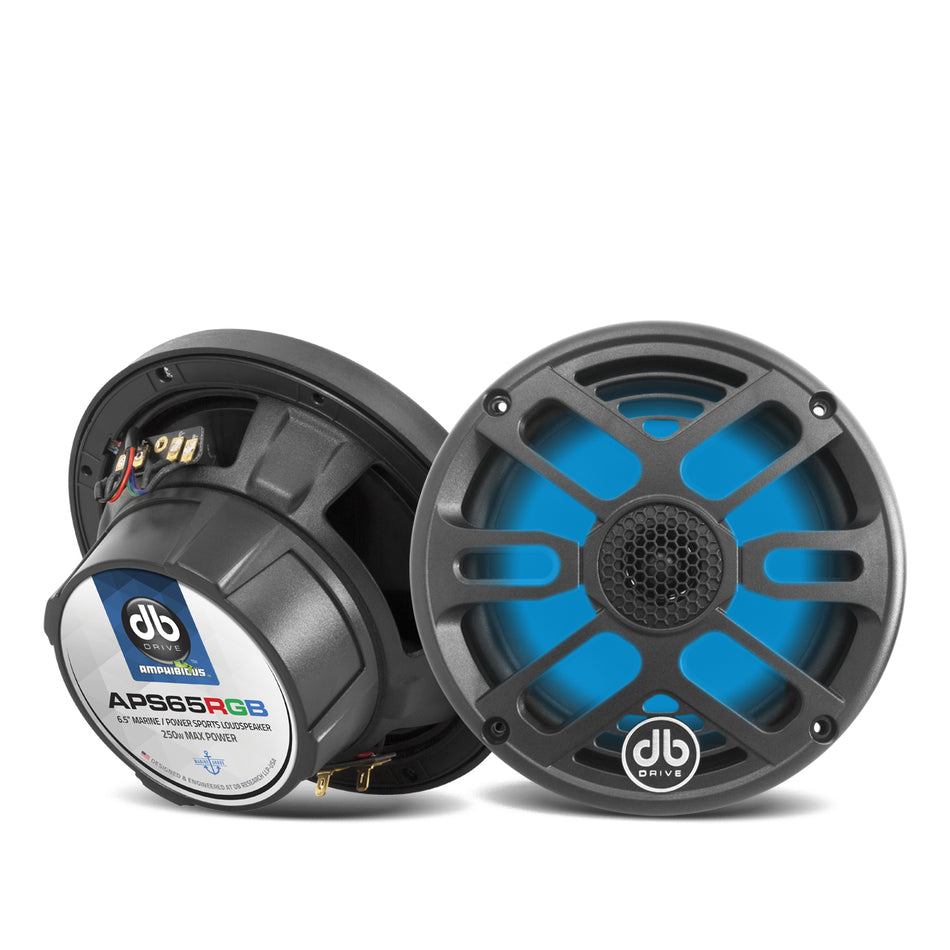 APS65RGB : 6.5 in. 2-Way Marine Loud Speaker W/RGB Accent Lighting  (Black)