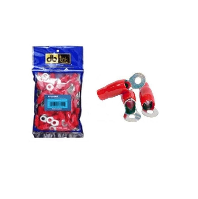 RT450NR : 4 GA. 5/16in Red Nickel Ring Terminal, 50 Pcs, Polybag