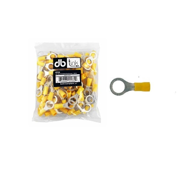 RTY38 : 3/8in Yellow Pre Insulated Round Shape Terminal