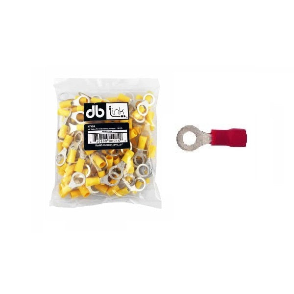 RTR8 : 22/18 GA. Red Pre Insulated Round Shape Terminal