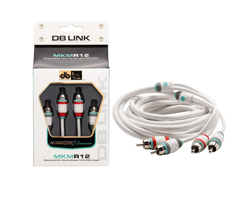 MKMR12 : 12' Maxkore Marine 100% OFC, Tinned Anti-Corrosive RCAs