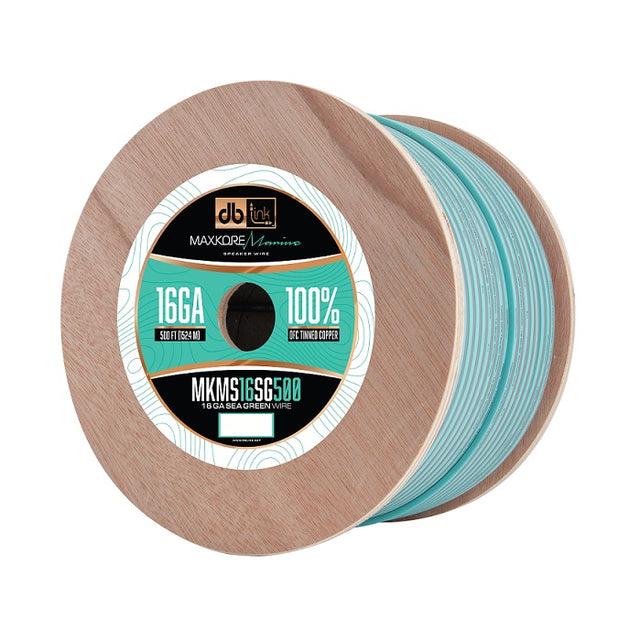 MKMS16SG500 : 500' 16 Ga Maxkore Marine Sea Green/Gray, 100% OFC, TINNED Anti-Corrosive Wire Roll