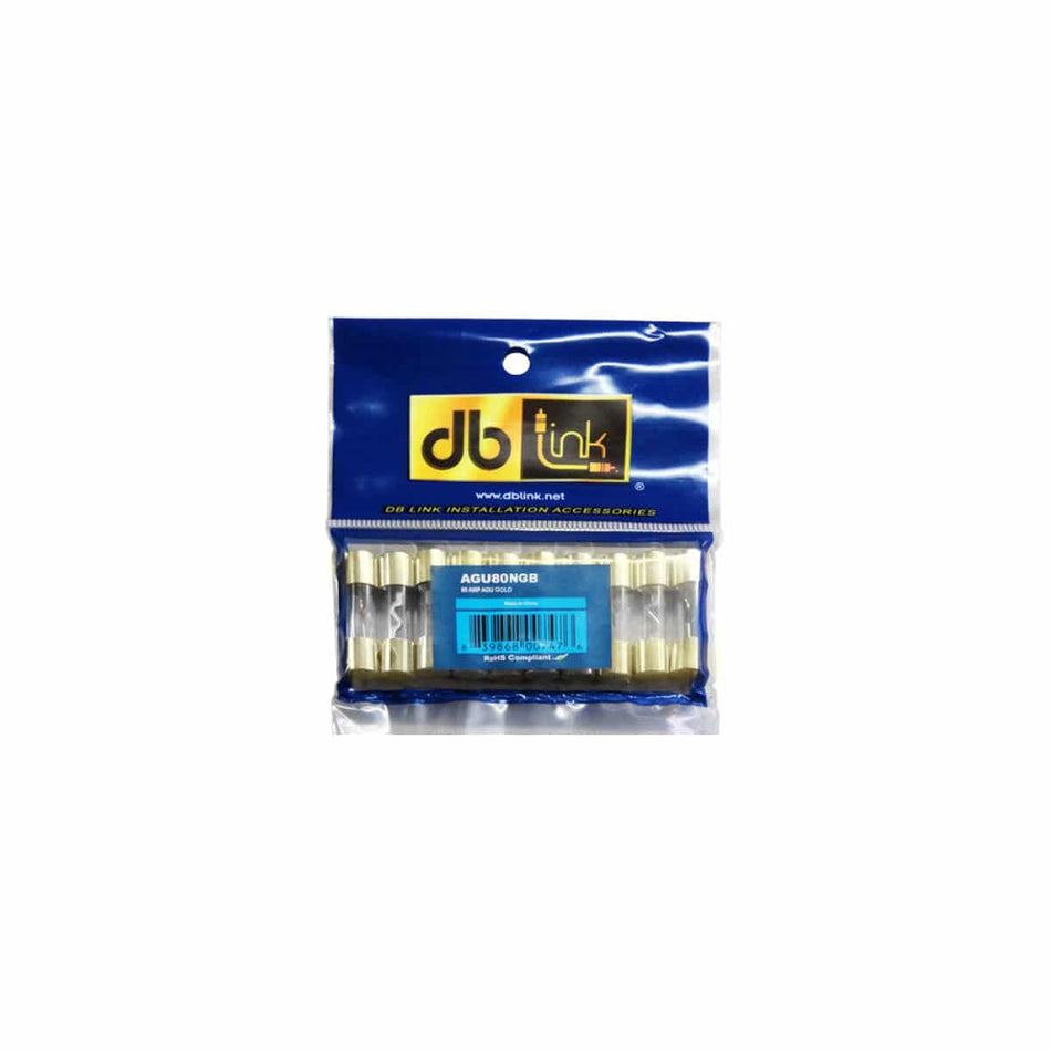 AGU80NGB : Nickel Plated 80 Amp AGU Fuse Gold Filament (Bulk)