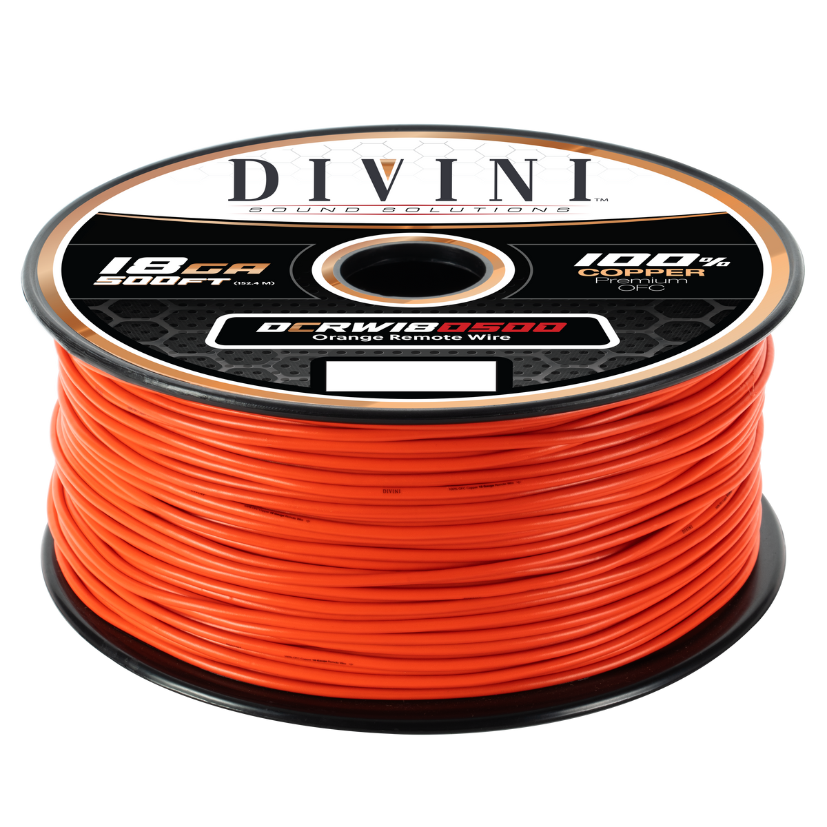 DCRW18O500 : 18GA. Remote Wire Orange- 500' (Copper)