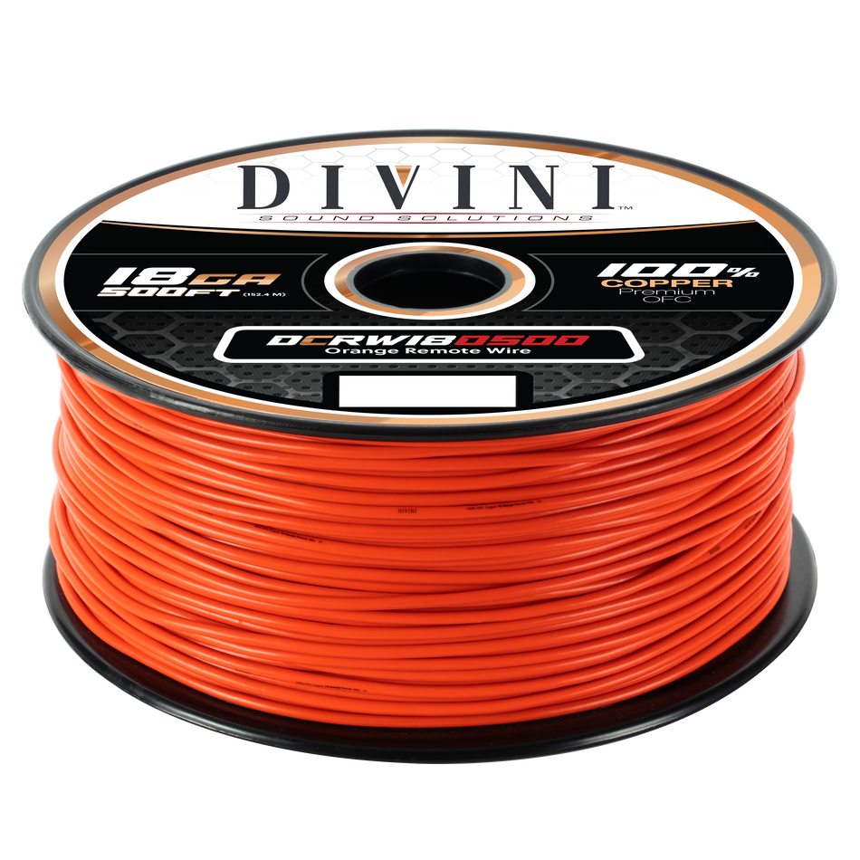 DCRW18O500 : 18GA. Remote Wire Orange- 500' (Copper)