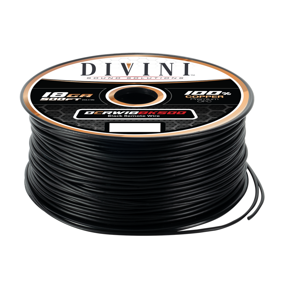 DCRW18BK500 : 18GA. Remote Wire Black- 500' (Copper)