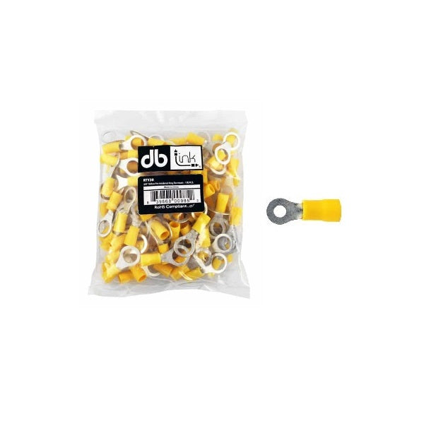 RTY14 : 1/4in Yellow Pre Insulated Round Shape Terminal