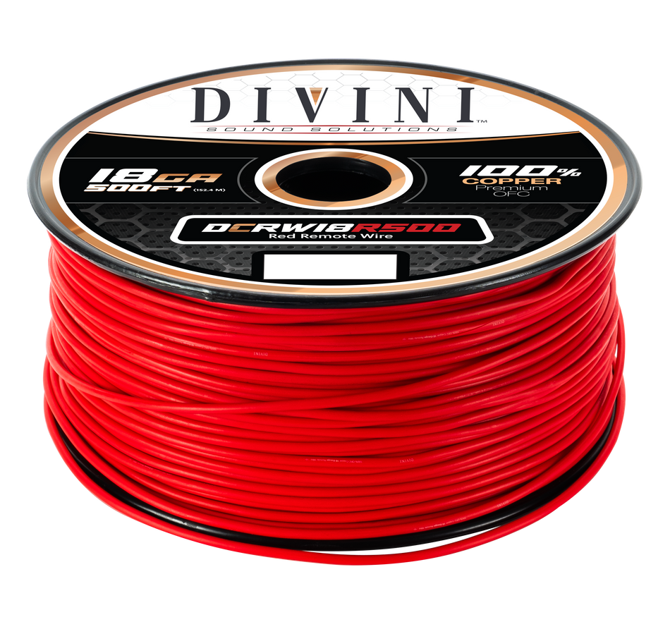 DCRW18R500 : 18GA. Remote Wire Red- 500' (Copper)