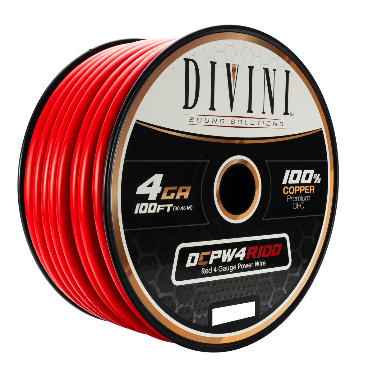 DCPW4R100 : 4 GA. Power Cable- 100' (Copper)