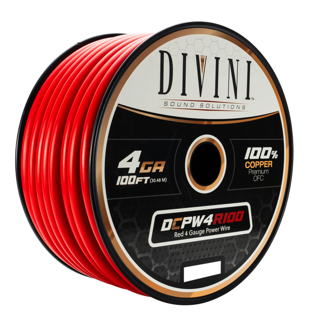 DCPW4R100 : 4 GA. Power Cable- 100' (Copper)
