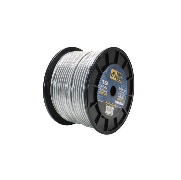 STSW16WG500 : 16GA. White/Gray Speaker Wire 500ft Roll