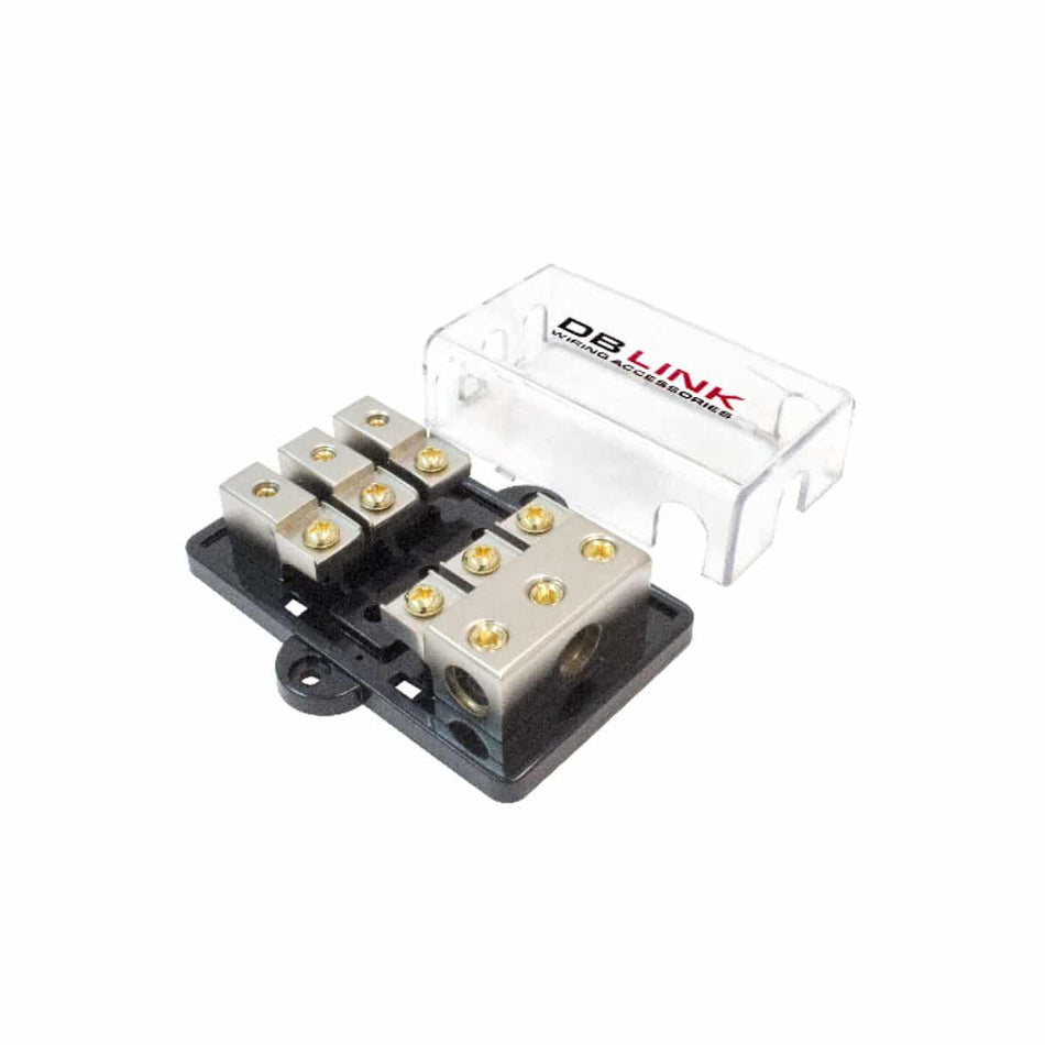 MANLFB438X : 4 GA. N (3)-8 GA. Out Mini ANL Fuse Block
