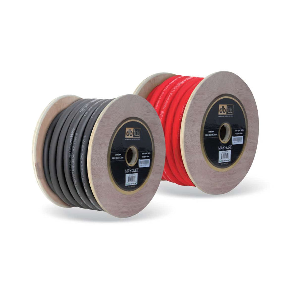 MKPW8R100 : Maxkore 8 GA. Red Power Cable 100ft