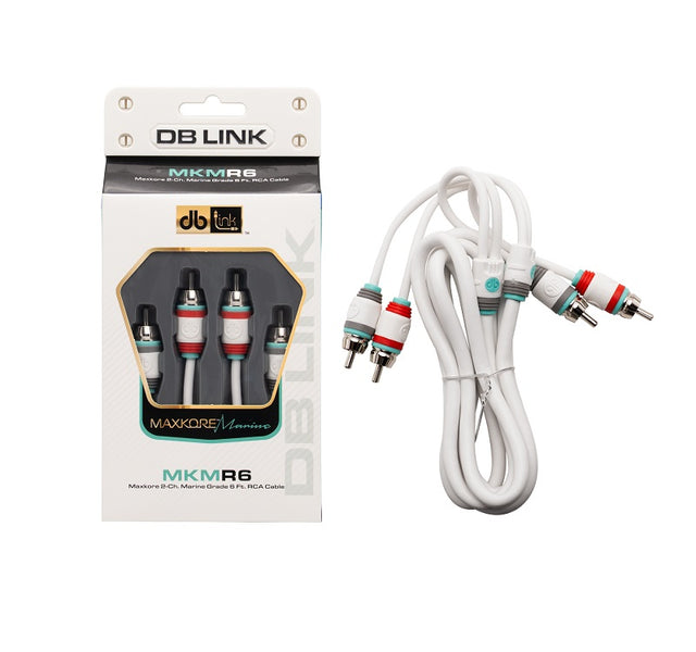 MKMR6 : 6' Maxkore Marine 100% OFC, Tinned Anti-Corrosive RCAs