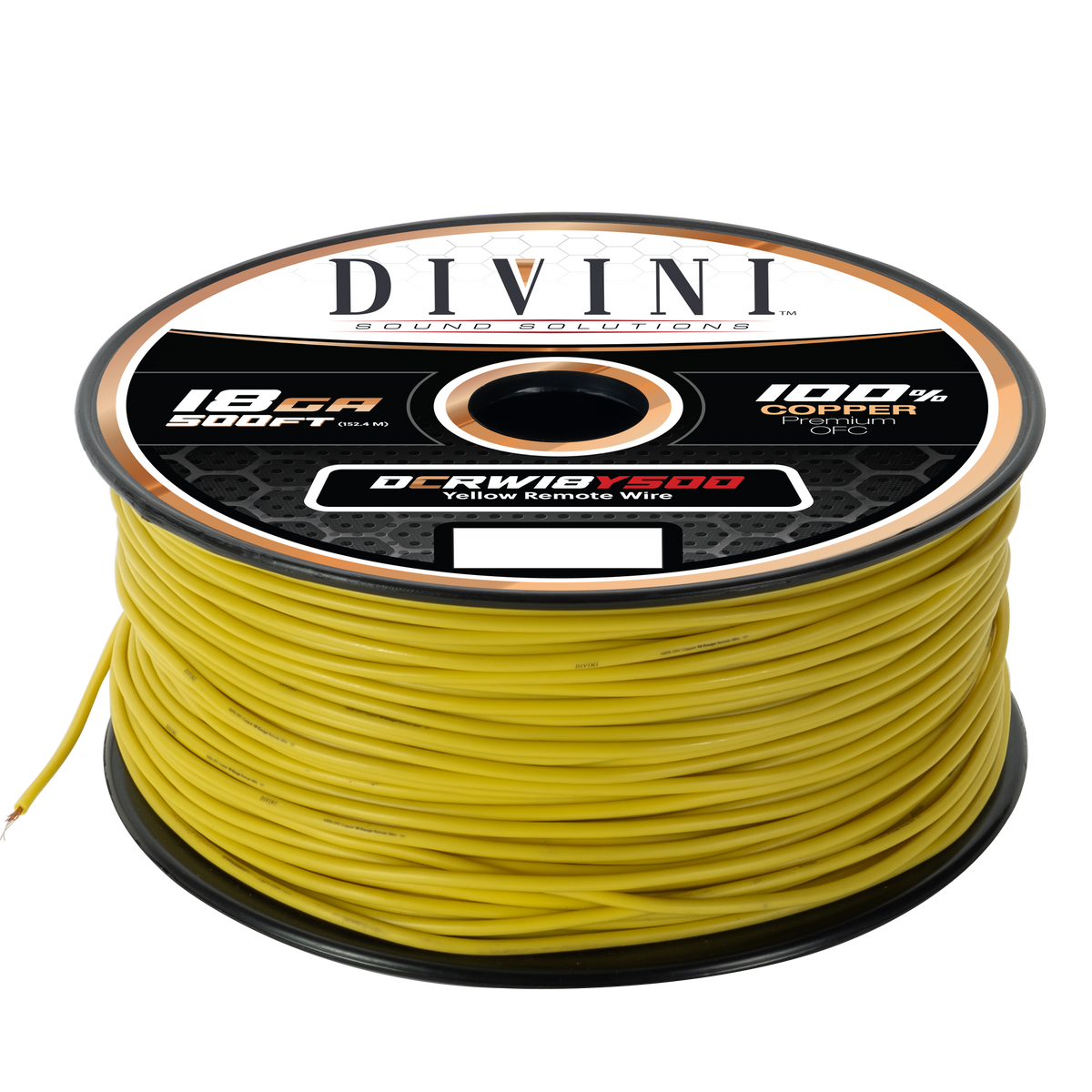 DCRW18Y500 : 18GA. Remote Wire Yellow- 500' (Copper)