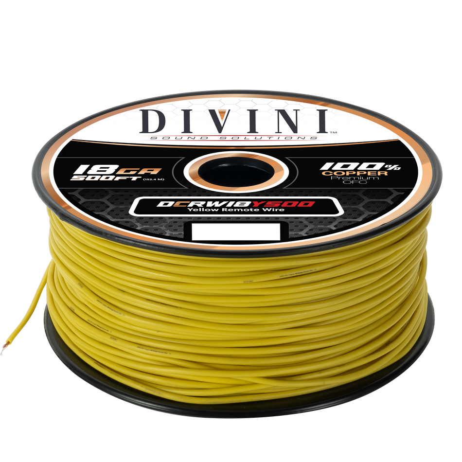 DCRW18Y500 : 18GA. Remote Wire Yellow- 500' (Copper)