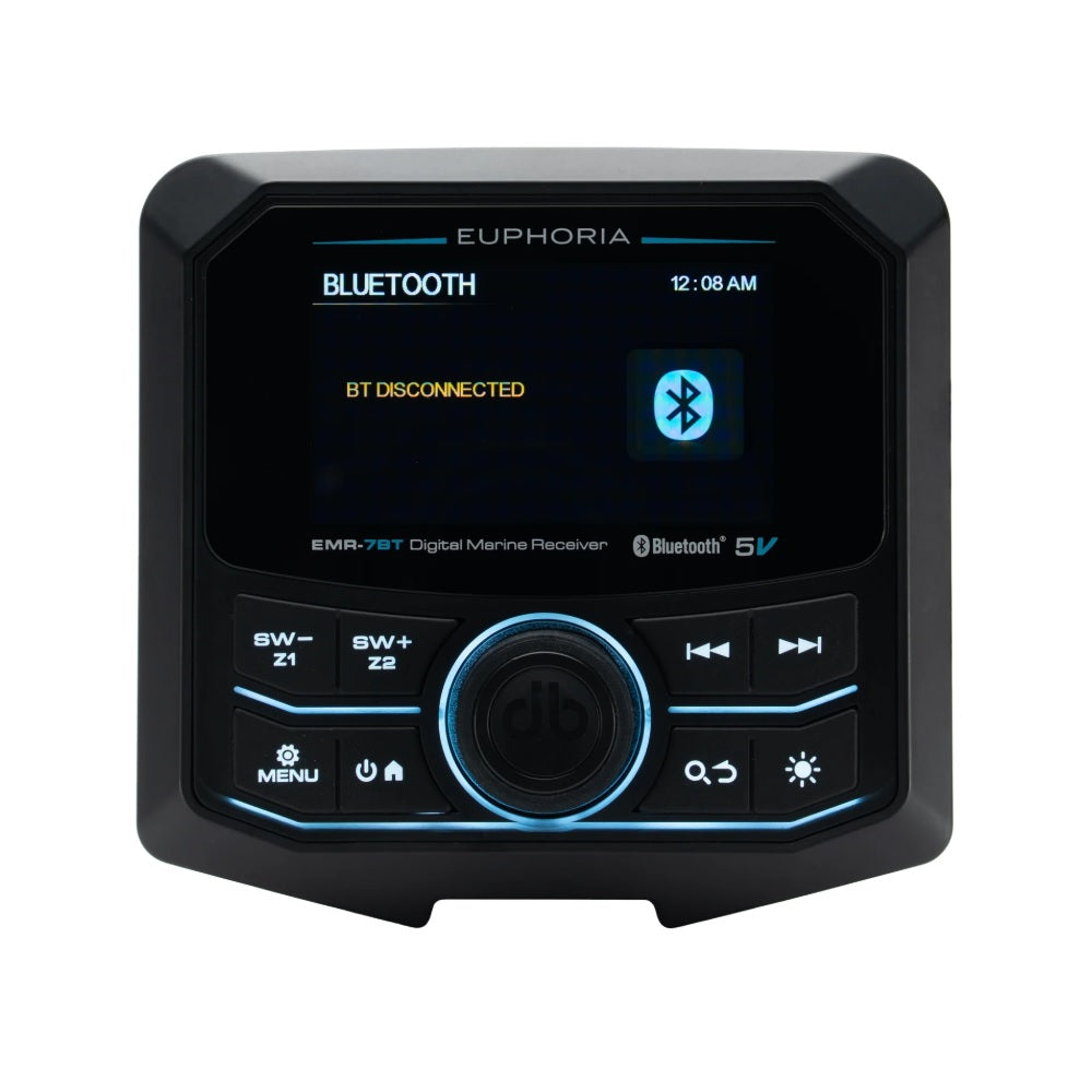EMR-7BT : Full Color LCD Digital Marine Receiver / 5 Volts / Bluetooth