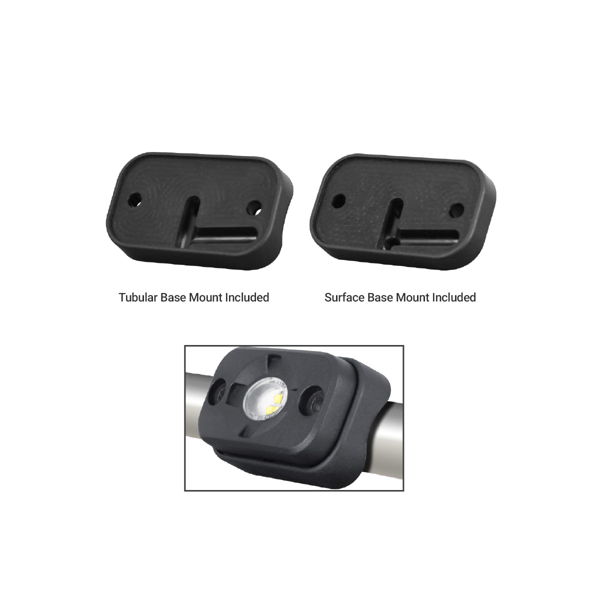 DBSMRGB-4 : 4 in. Surface Mount Flood Light Kit W/RGB Accent Lighting