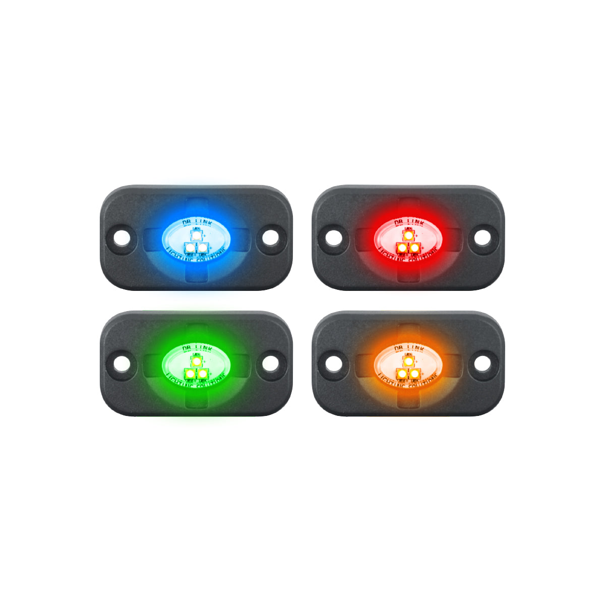 DBSMRGB-4 : 4 in. Surface Mount Flood Light Kit W/RGB Accent Lighting