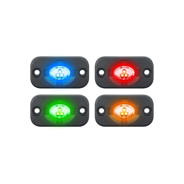 DBSMRGB-4 : 4 in. Surface Mount Flood Light Kit W/RGB Accent Lighting