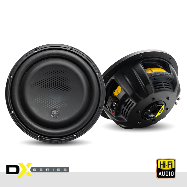 DX-W12F : DX 12 in.  Dual 4 Ohm Shallow Subwoofer