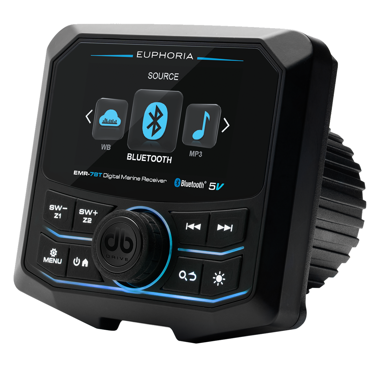 EMR-7BT : Full Color LCD Digital Marine Receiver / 5 Volts / Bluetooth