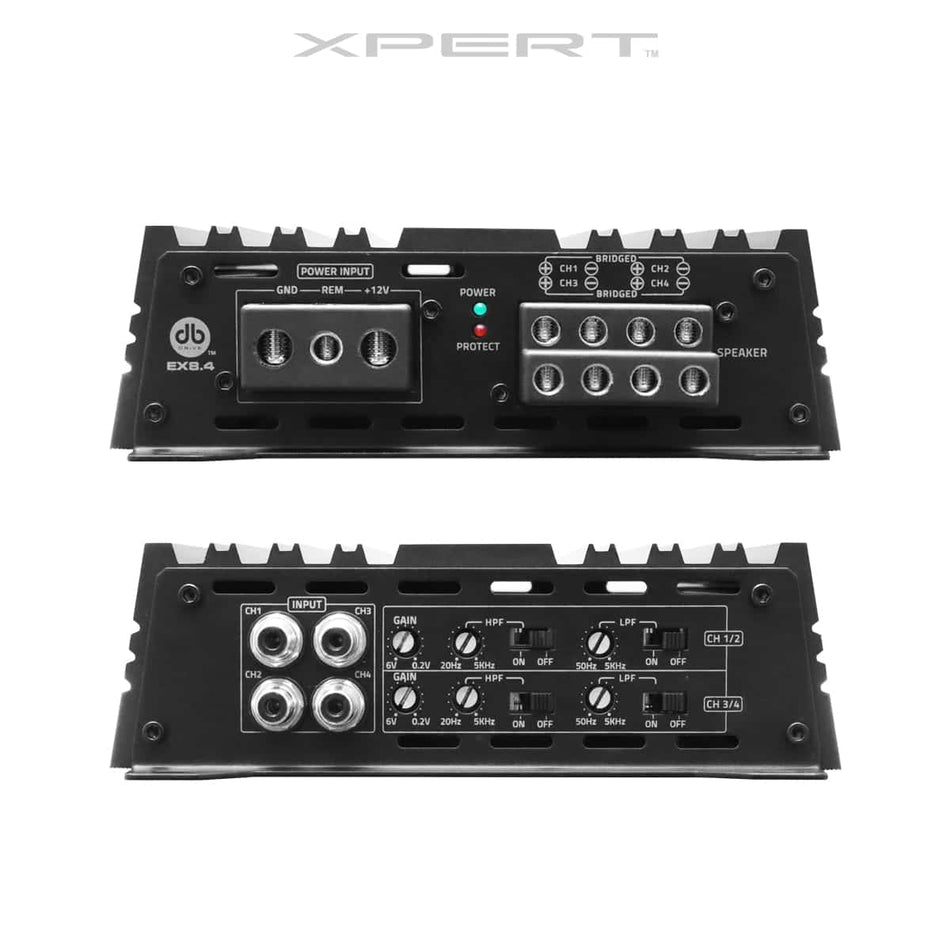 EX8.4 : 4 X 400 Full Range Class D 4 Channel Power Sports Amplifier