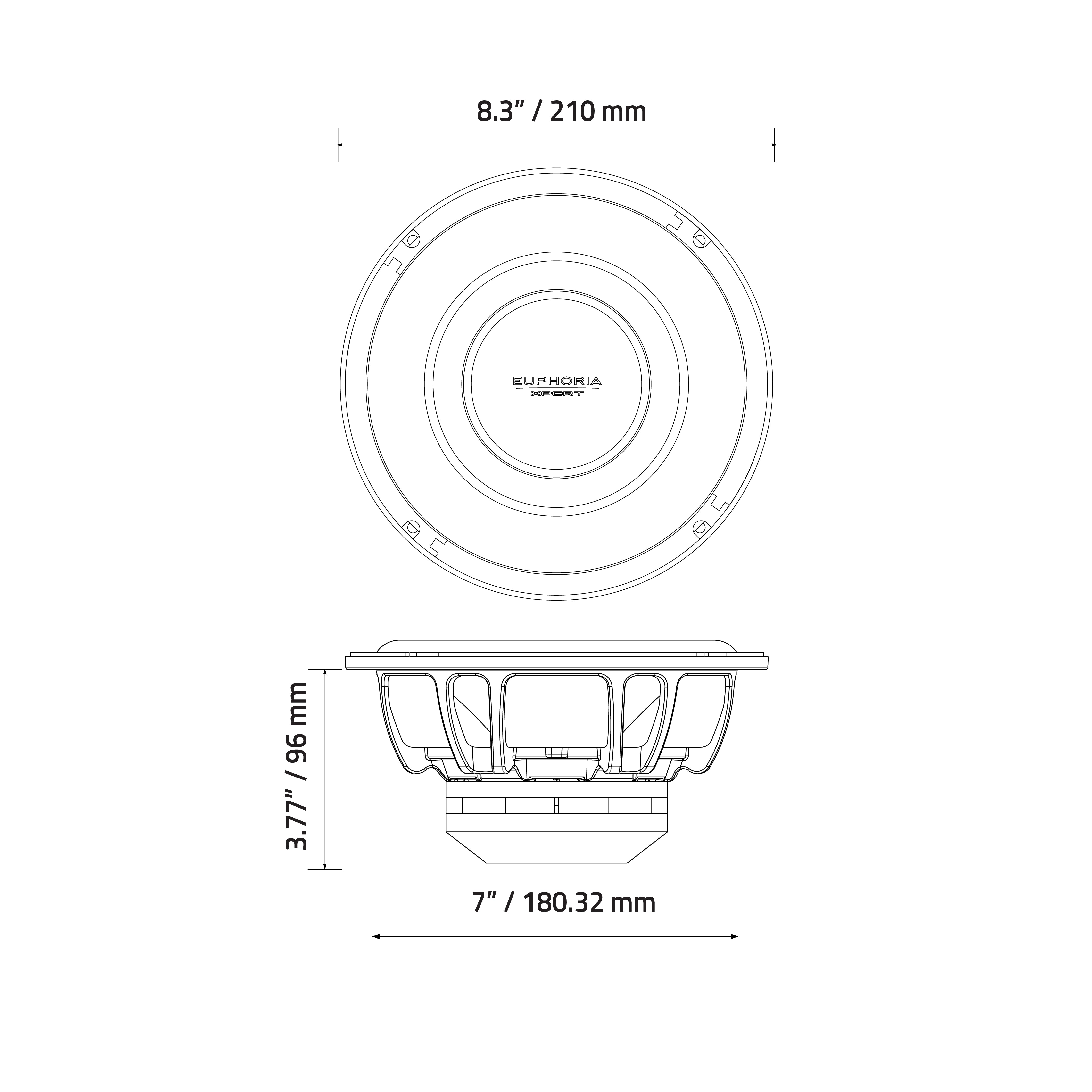 EX8NMB-CF : 8 in. NEO Carbon Fiber MidBass – DB Drive
