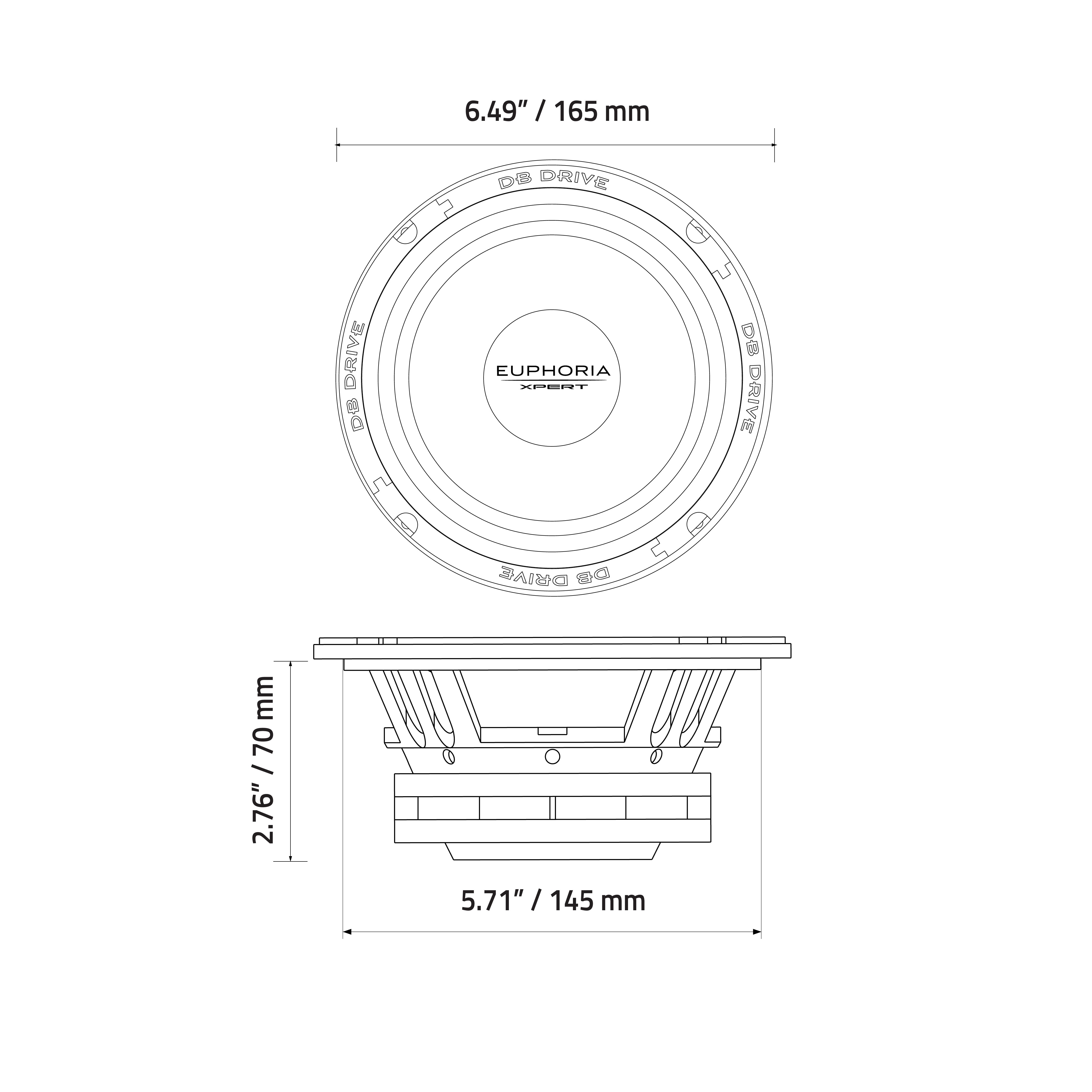 EXM6N-CF : 6.5 in. NEO Carbon Fiber Midrange – DB Drive