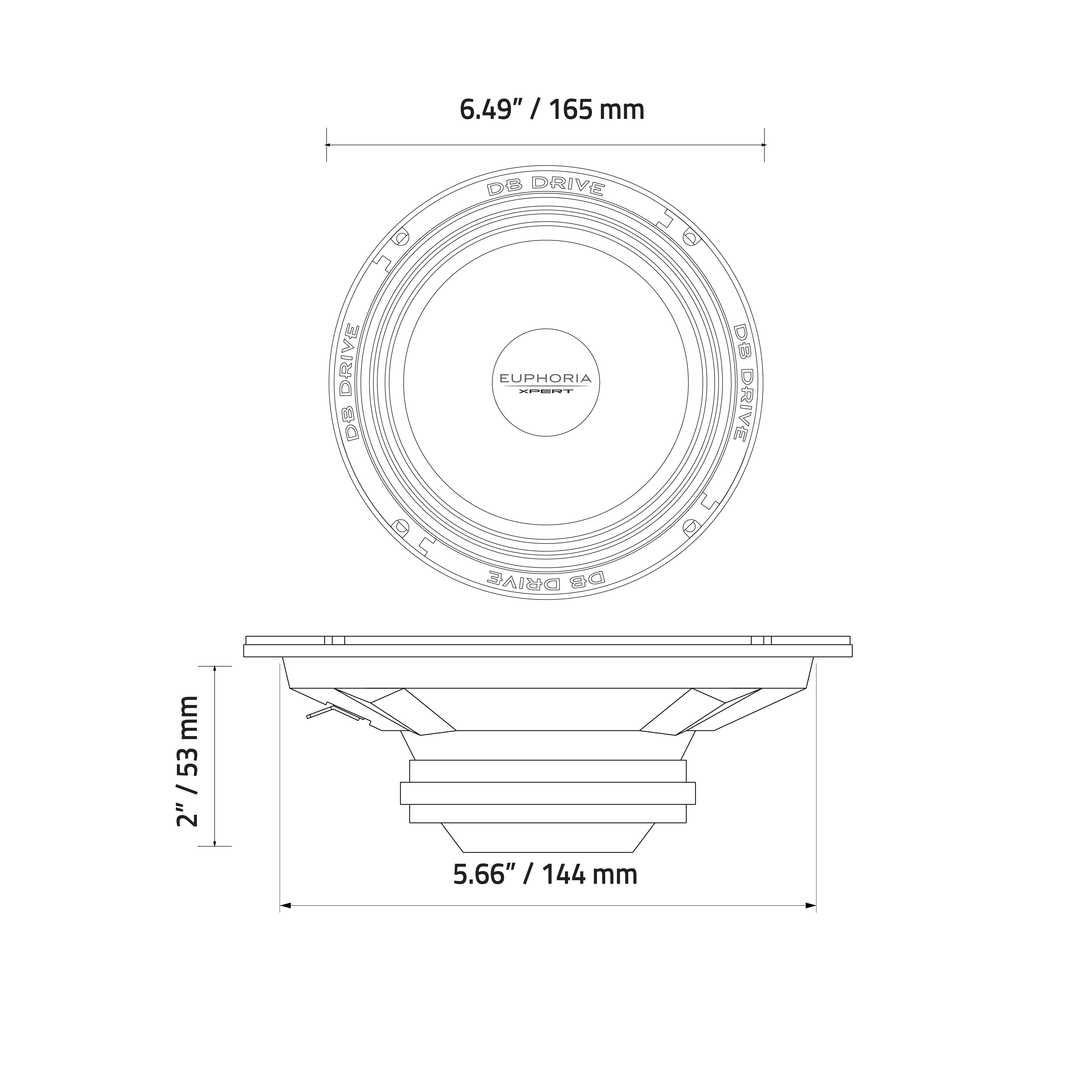 EXM6NSB : 6.5 in. NEO Sealed Back Midrange – DB Drive