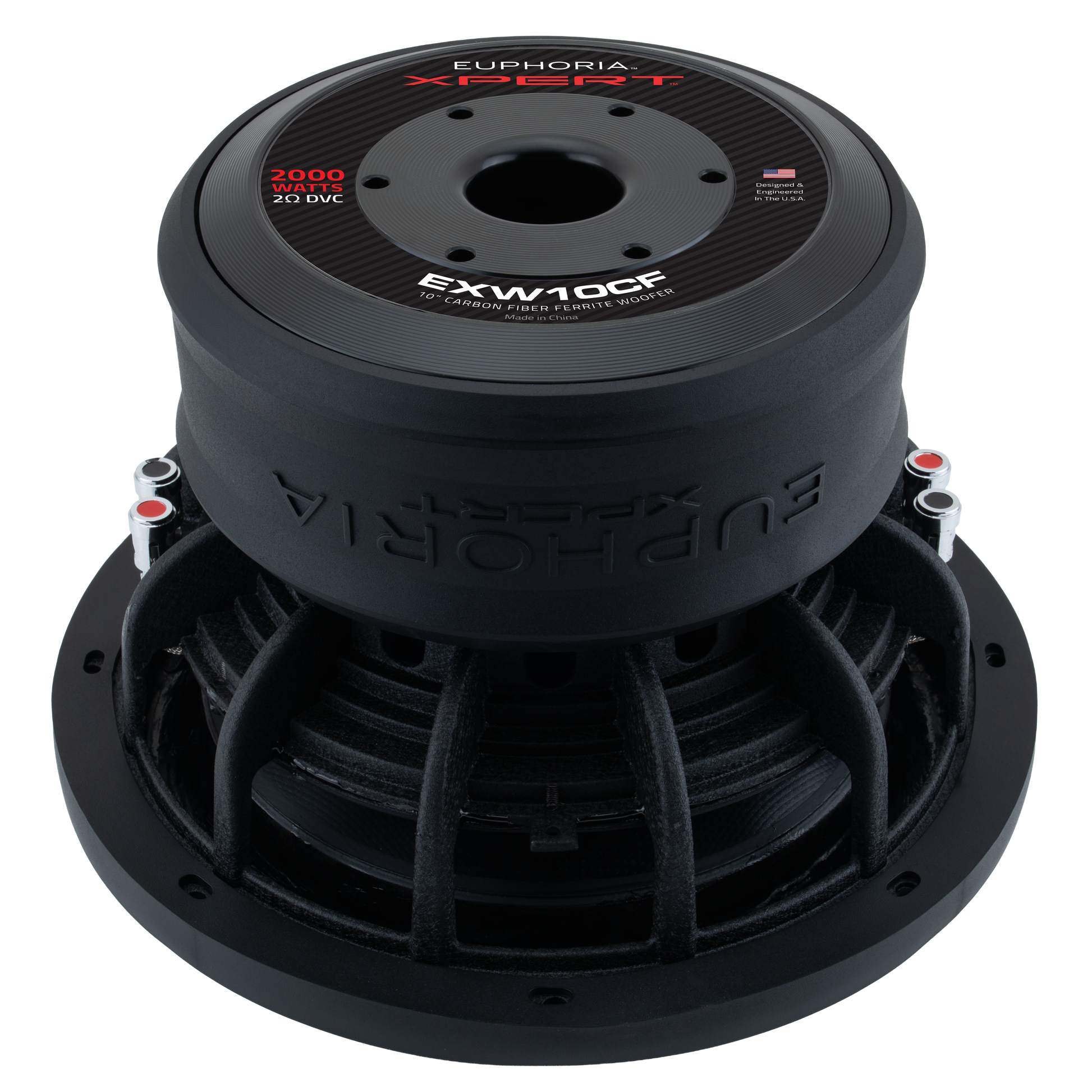 EXW10CF : 10 in. Dual 2-Ohm Carbon Fiber Subwoofer With Ferrite