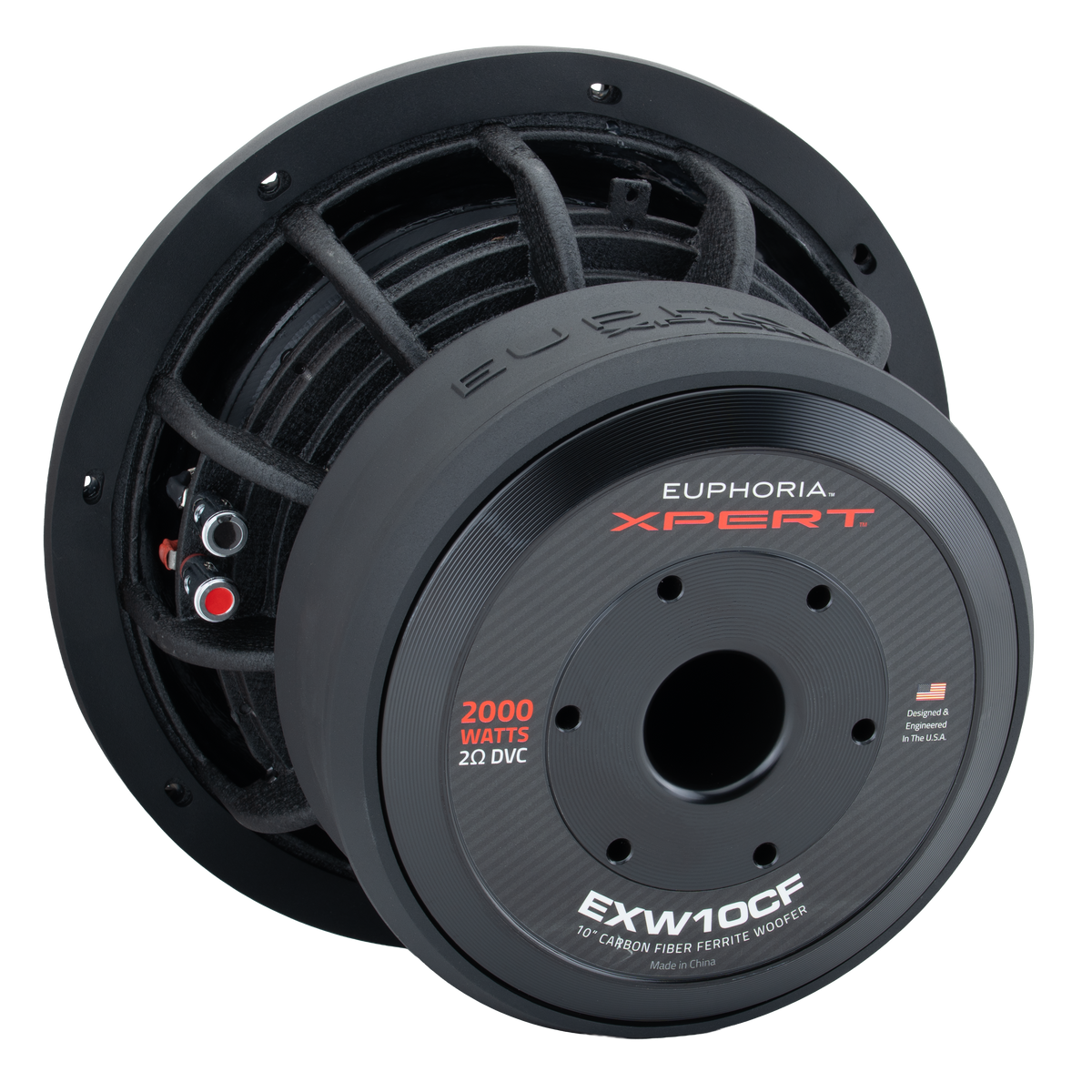 EXW10CF : 10 in. Dual 2-Ohm Carbon Fiber Subwoofer With Ferrite