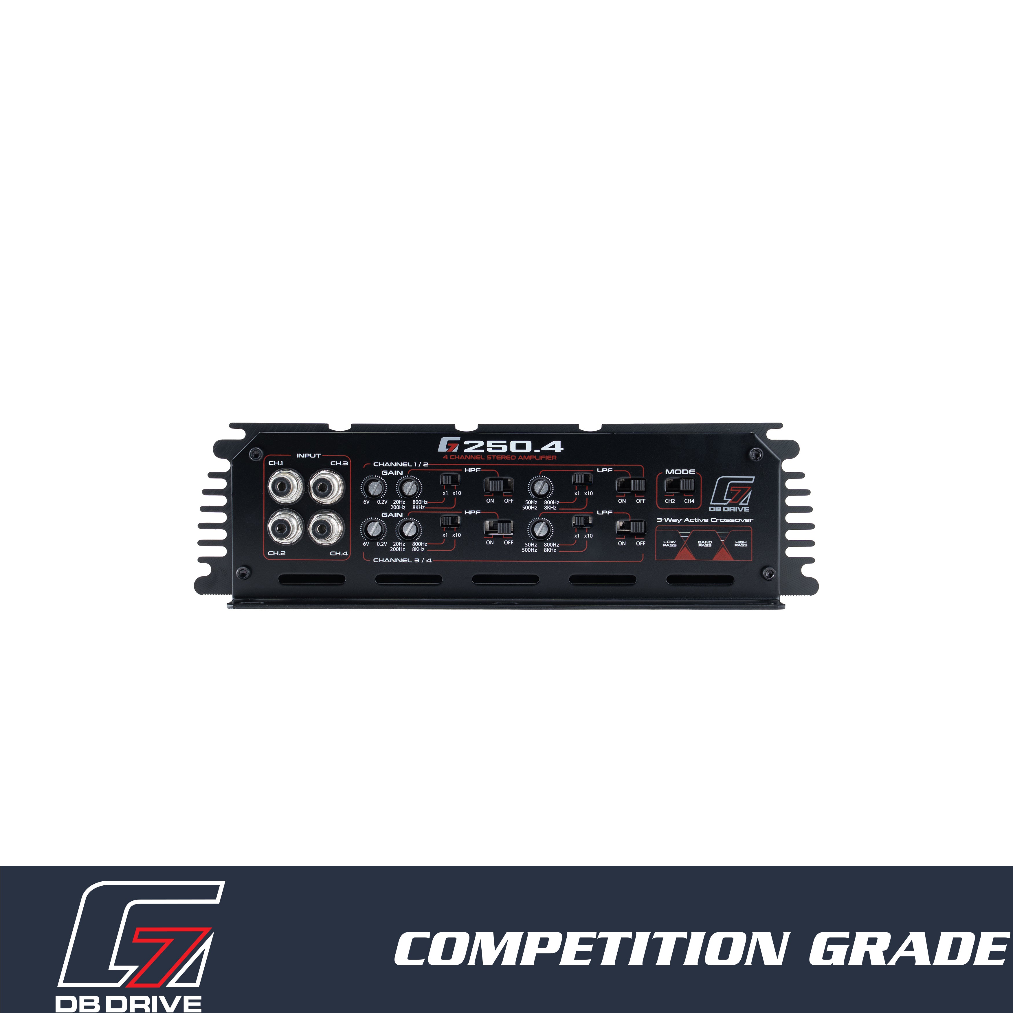 G7 250.4 : 4-Channel Class D Amplifier – DB Drive