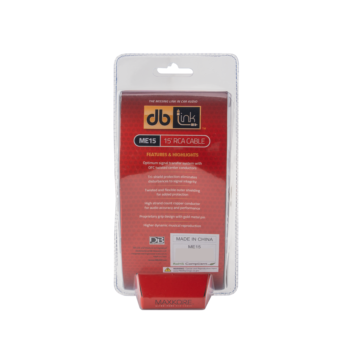 ME15 : Maxkore E Series 15 ft. RCA Cable – DB Drive ME15 : Maxkore E Series 15 ft. RCA Cable – DB Drive