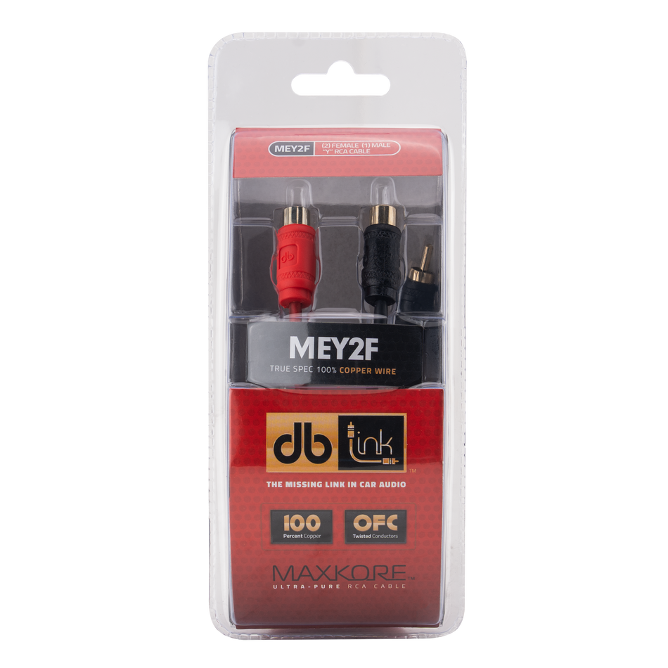 MEY2F : Maxkore E Series 1 Male To 2 Female RCA Cable