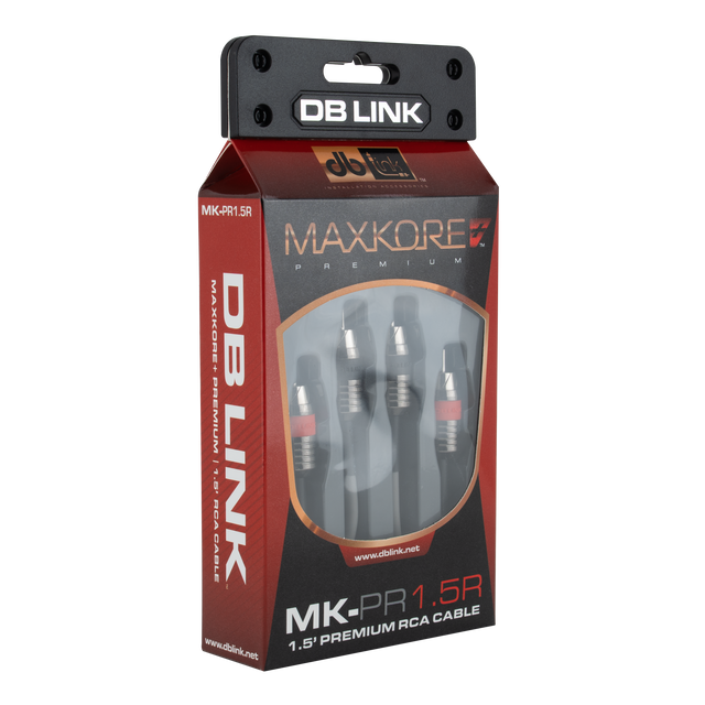 MK-PR1.5R : 1.5' Maxkore+ Premium Quad Shield, 100% OFC, TINNED Anti-Corrosive RCA