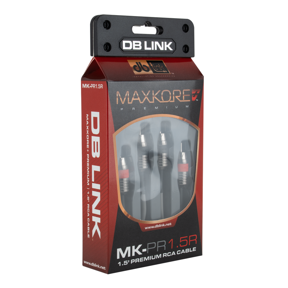 MK-PR1.5R : 1.5' Maxkore+ Premium Quad Shield, 100% OFC, TINNED Anti-Corrosive RCA