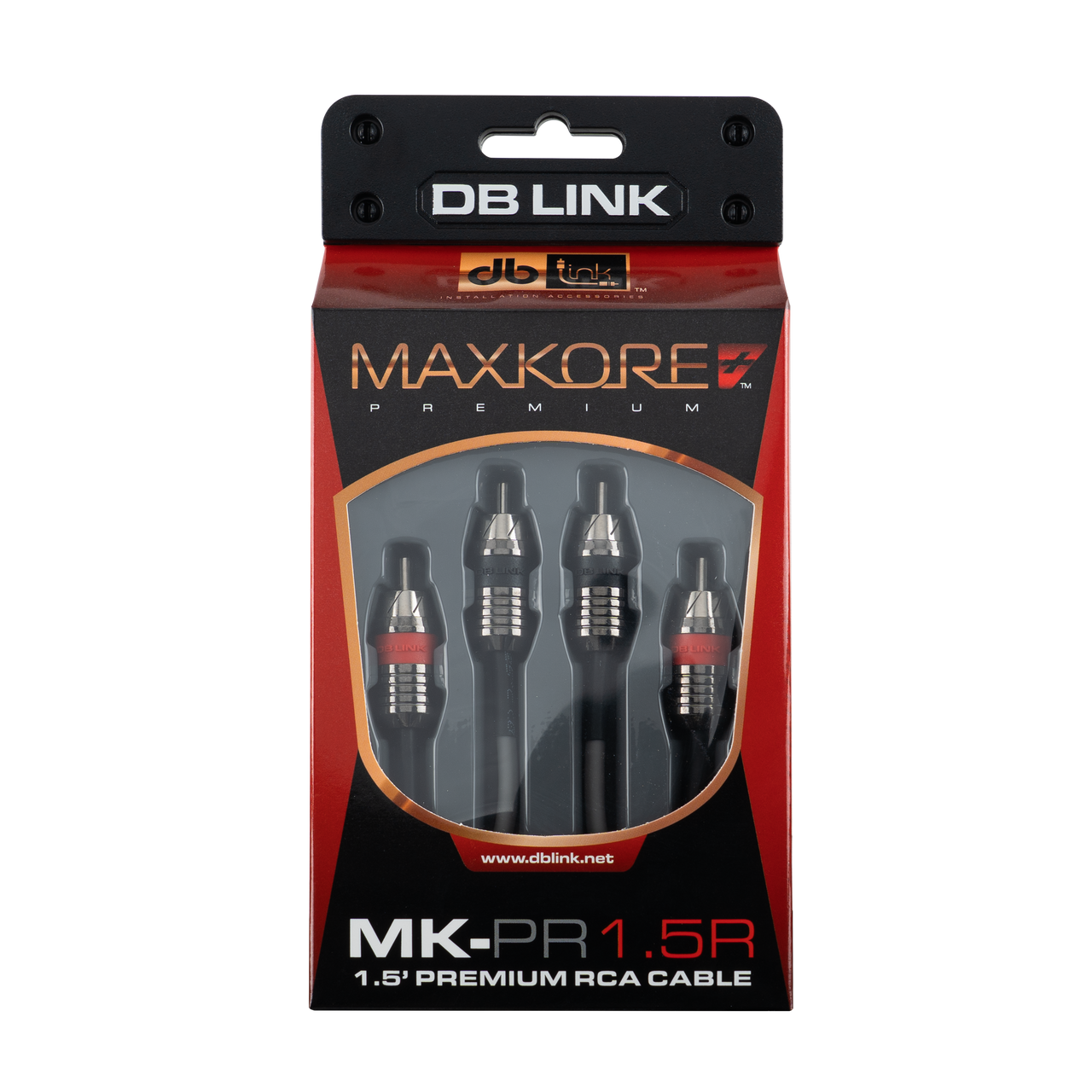 MK-PR1.5R : 1.5' Maxkore+ Premium Quad Shield, 100% OFC, TINNED Anti-Corrosive RCA