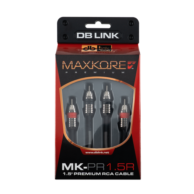 MK-PR1.5R : 1.5' Maxkore+ Premium Quad Shield, 100% OFC, TINNED Anti-Corrosive RCA