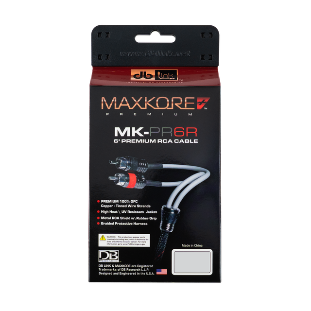 MK-PR6R : 6' Maxkore+ Premium Quad Shield, 100% OFC, TINNED Anti-Corrosive RCA