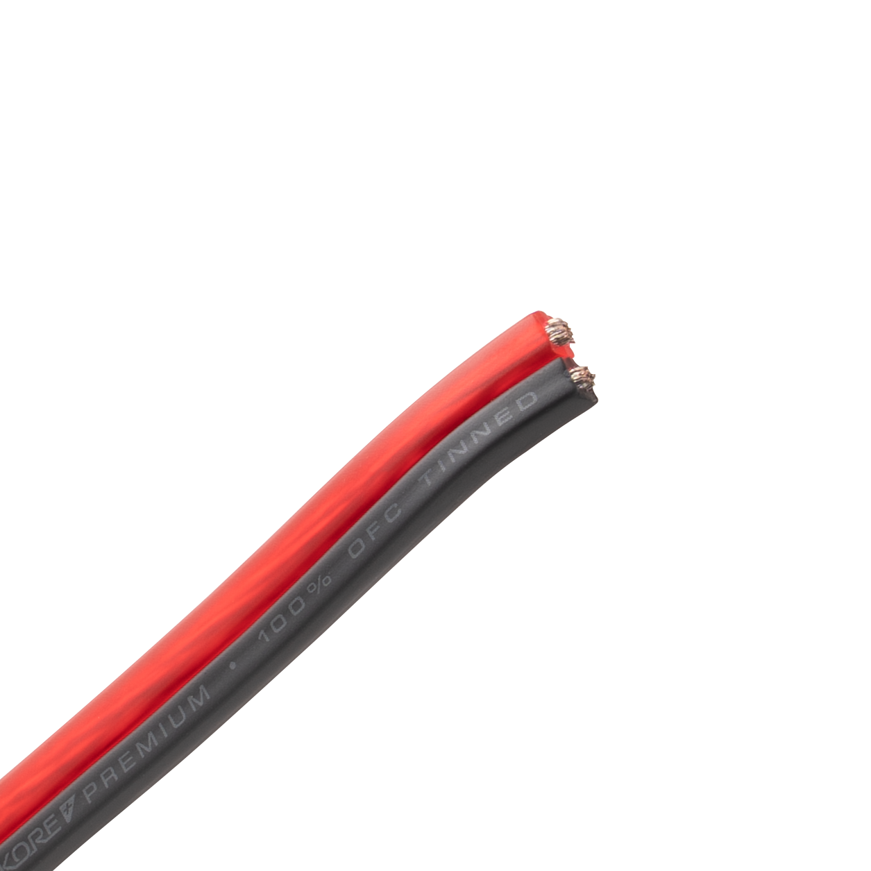 MK-PRS16RB25 : 25' 16 AWG Maxkore+ Premium Red/Black Speaker Wire 100% OFC, TINNED Anti-Corrosive