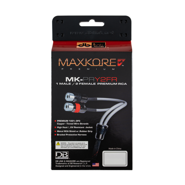 MK-PRY2FR : Maxkore+ Premium Quad Shield, 100% OFC, TINNED Anti-Corrosive RCA Ys 2F/1M